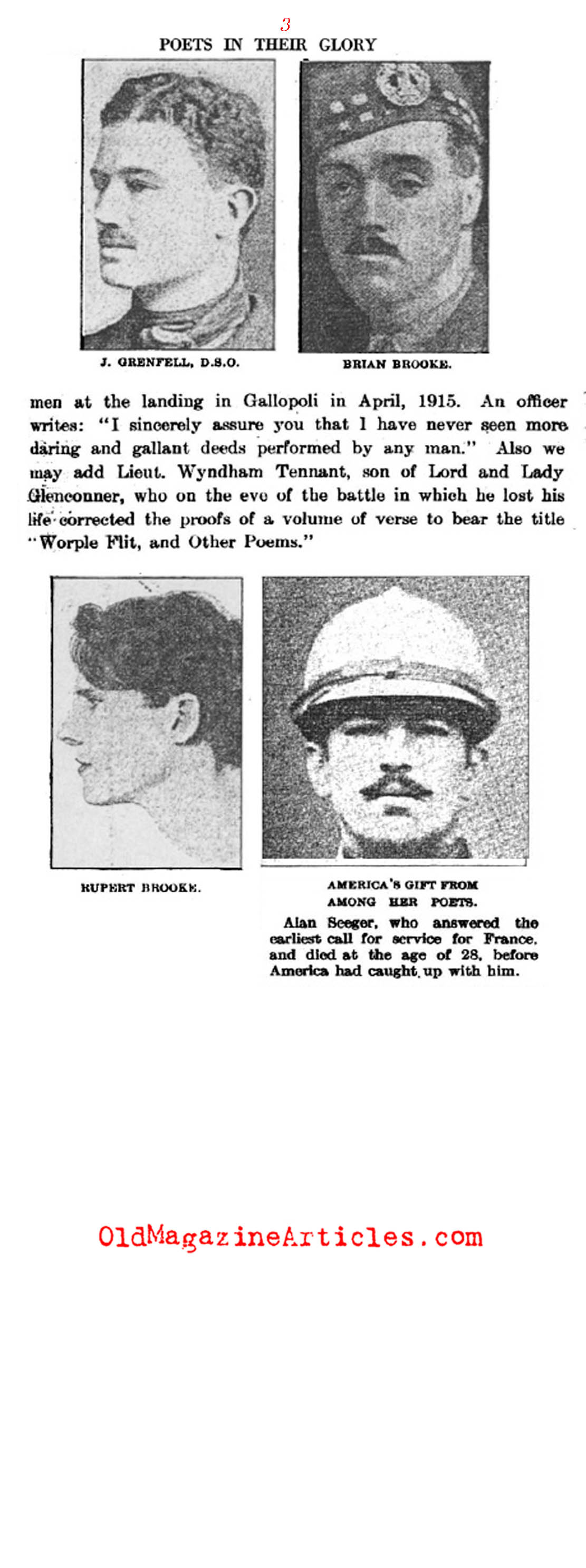 Poets in Their Glory: Dead (Literary Digest, 1917)